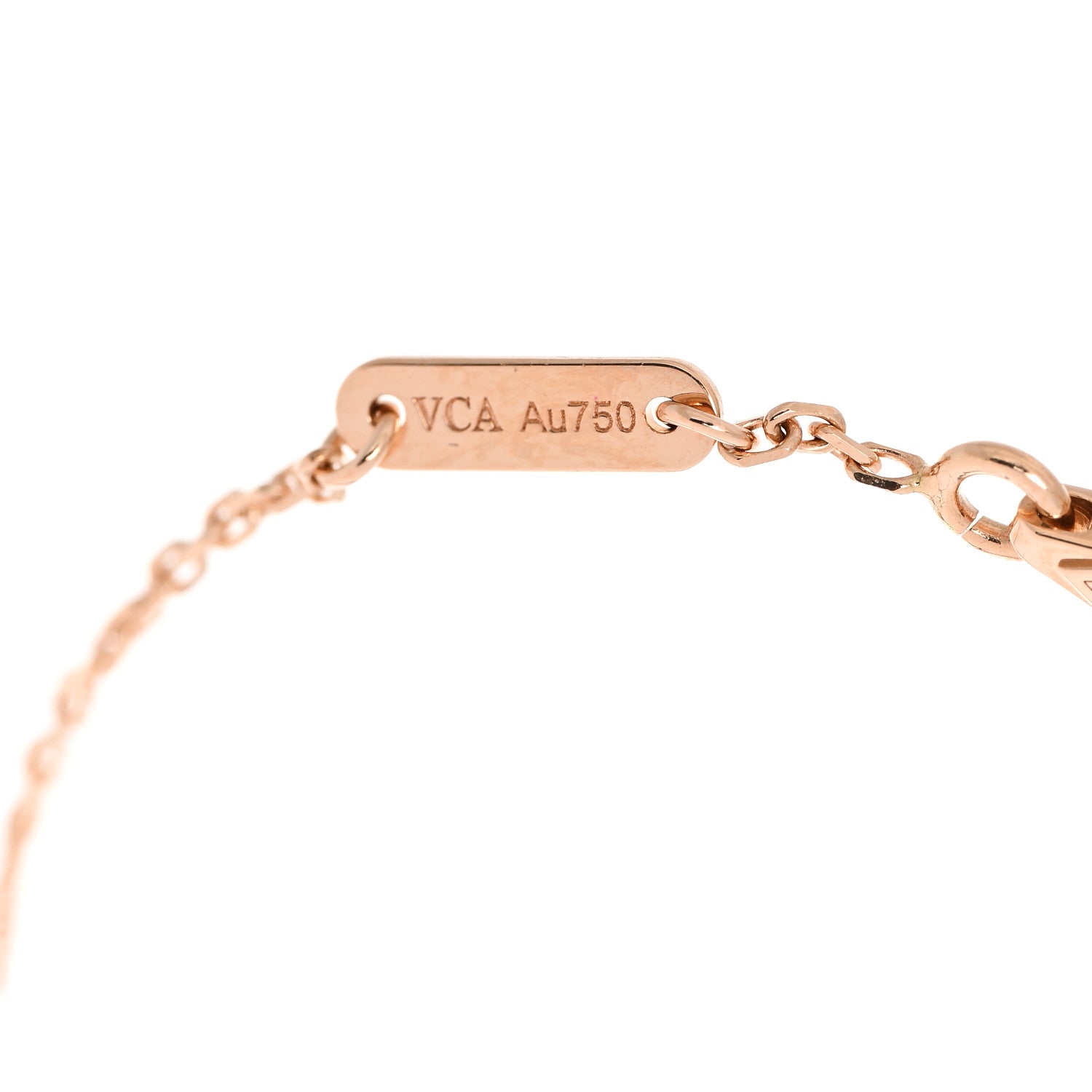 Van Cleef & Arpels 18K Rose Gold Carnelian Sweet Alhambra Bracelet 4 of 5