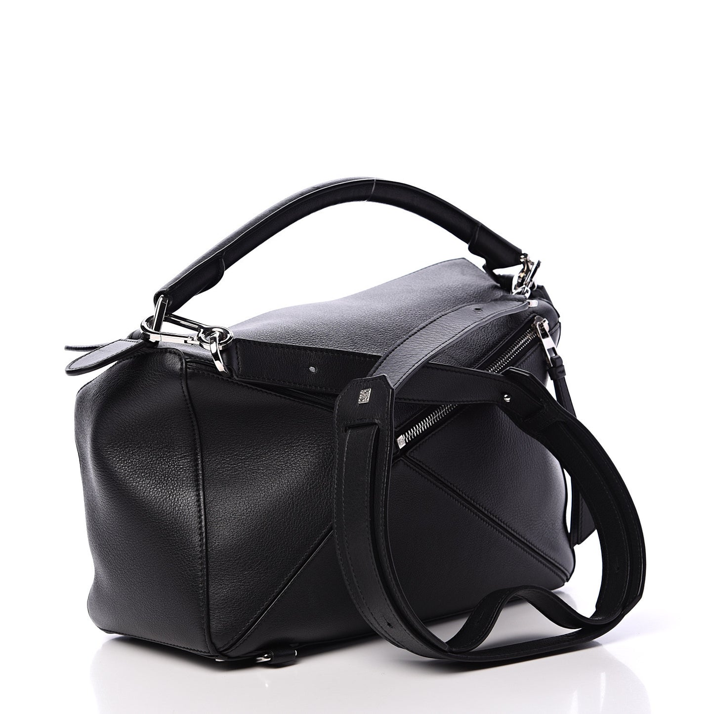 Calfskin Medium Puzzle Bag Black