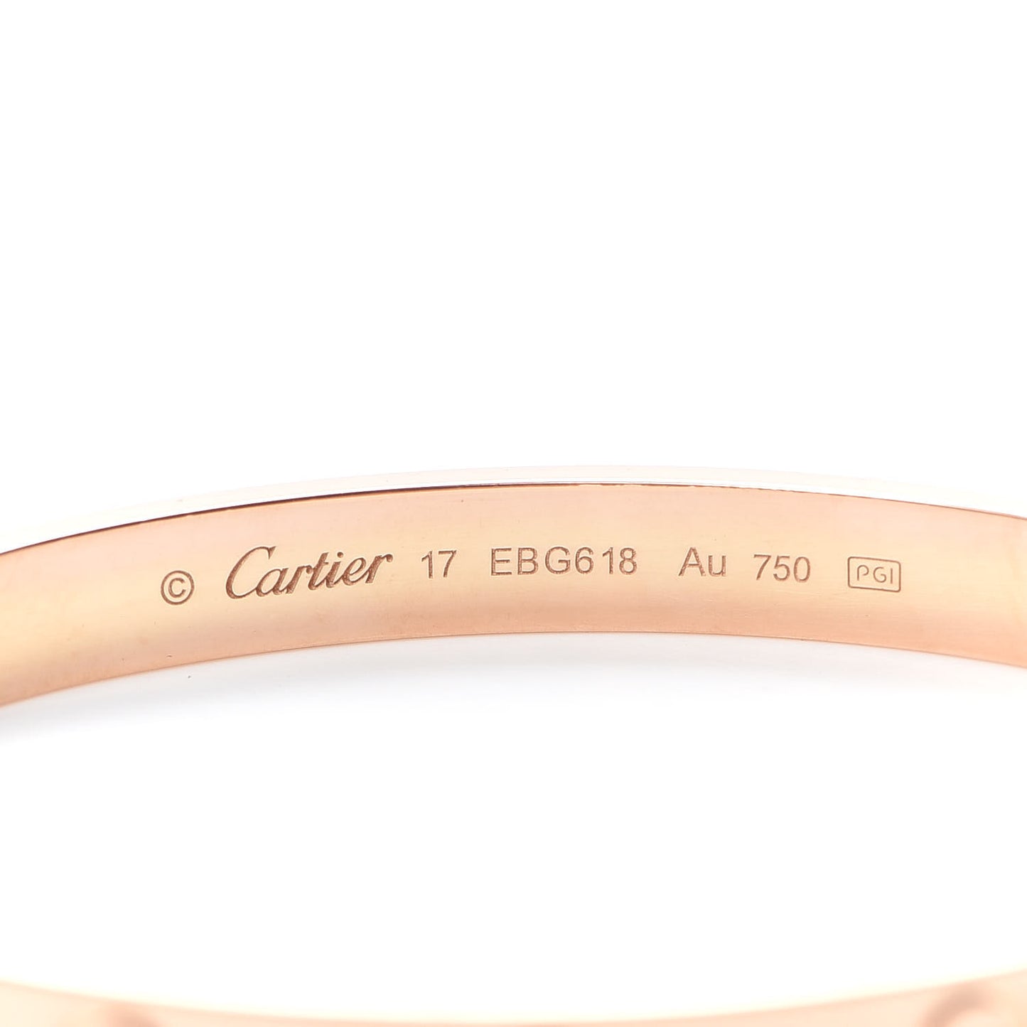 18K Pink Gold LOVE Bracelet 17