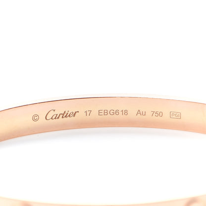 Cartier 18K Pink Gold LOVE Bracelet 17 5 of 7
