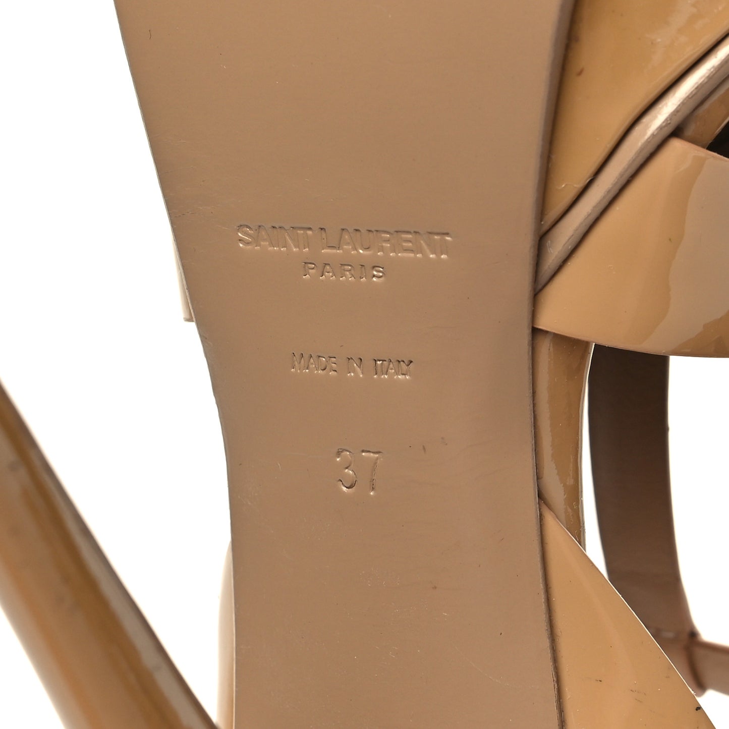 Patent Tribute 105 Platform Sandals 37 Nude Powder