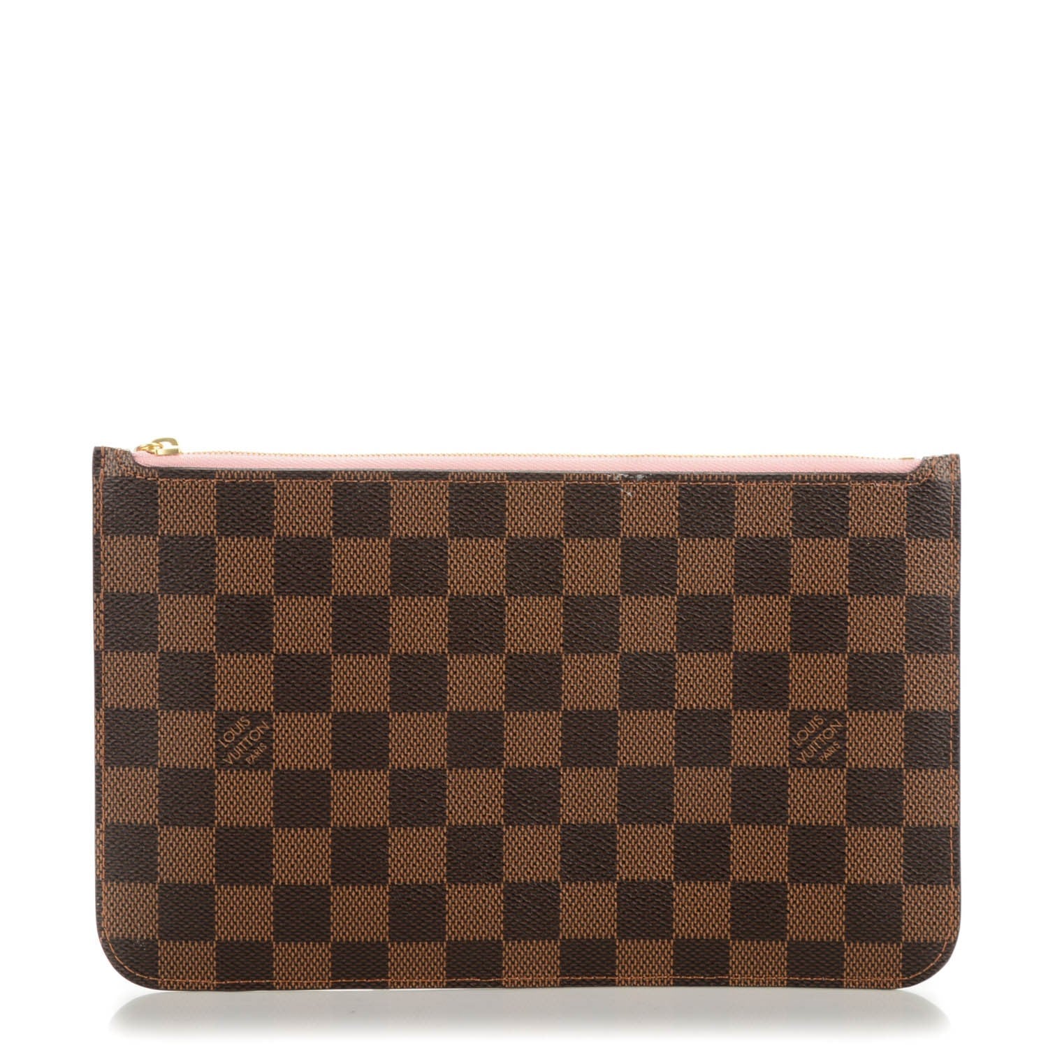 Louis Vuitton Damier Ebene Neverfull MM GM Pochette Rose Ballerine 1 of 8