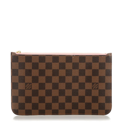 Louis Vuitton Damier Ebene Neverfull MM GM Pochette Rose Ballerine 1 of 8
