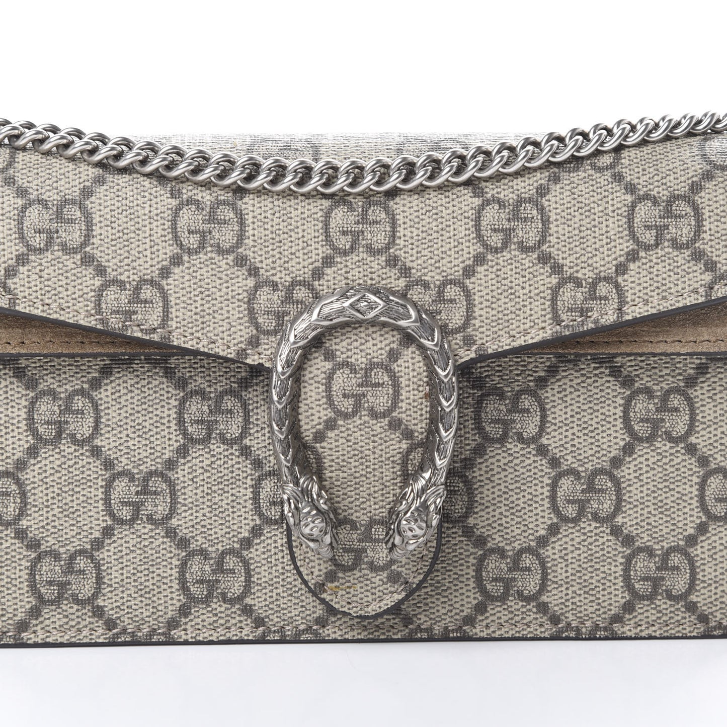 GG Supreme Monogram Super Mini Dionysus Shoulder Bag Taupe