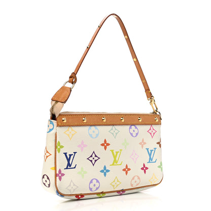 Louis Vuitton Monogram Multicolor Pochette Accessories White 3 of 10