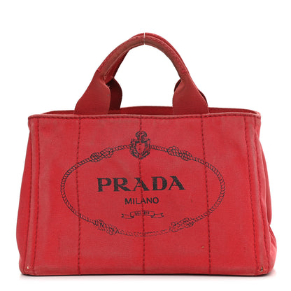 Prada Canapa Small Logo Tote Rosso 1 of 22