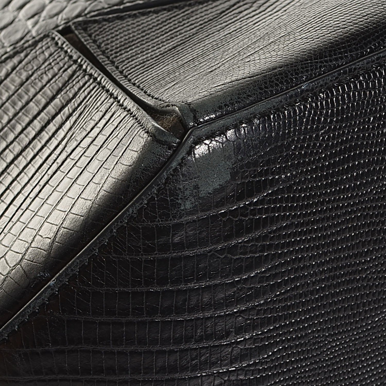 Givenchy Calfskin Crocodile Embossed Easy Tote Black 9 of 9