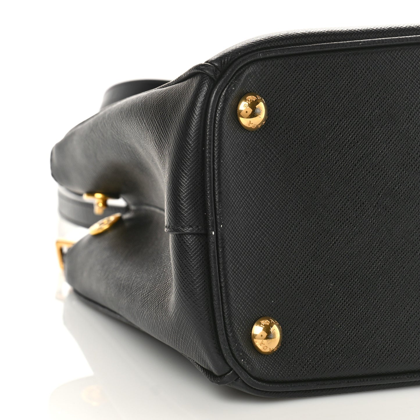 Saffiano Small Galleria Double Zip Tote Black