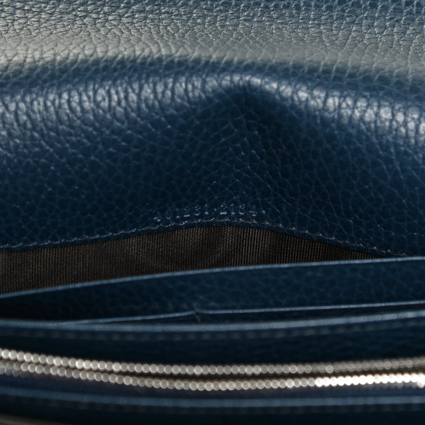 Dollar Calfskin Crystal Mini Dionysus Chain Wallet Blue Agata Black Diamond