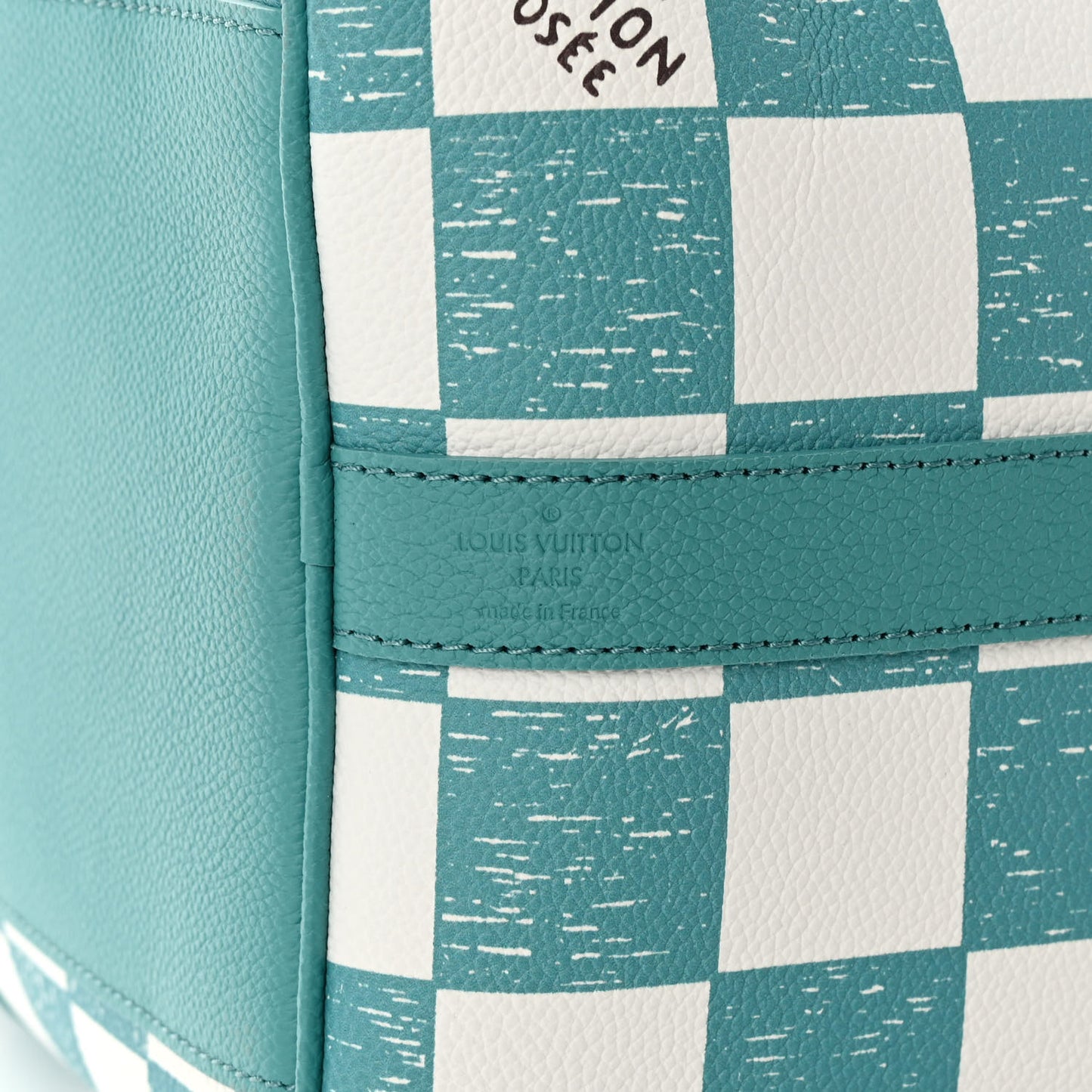 Calfskin Damier Keepall Bandouliere 45 Teal