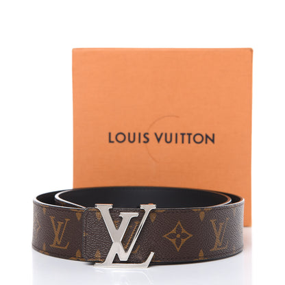 Louis Vuitton Calfskin Monogram 40mm LV Initiales Reversible Belt 85 34 Black 7 of 7