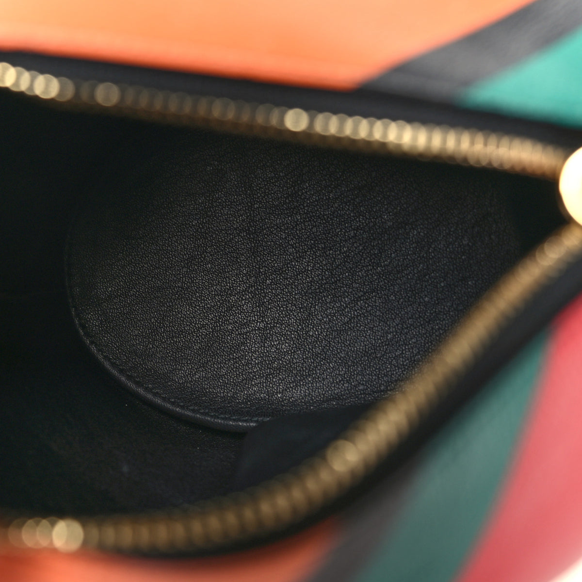 Calfskin Mini Striped Elephant Crossbody Bag Multicolor