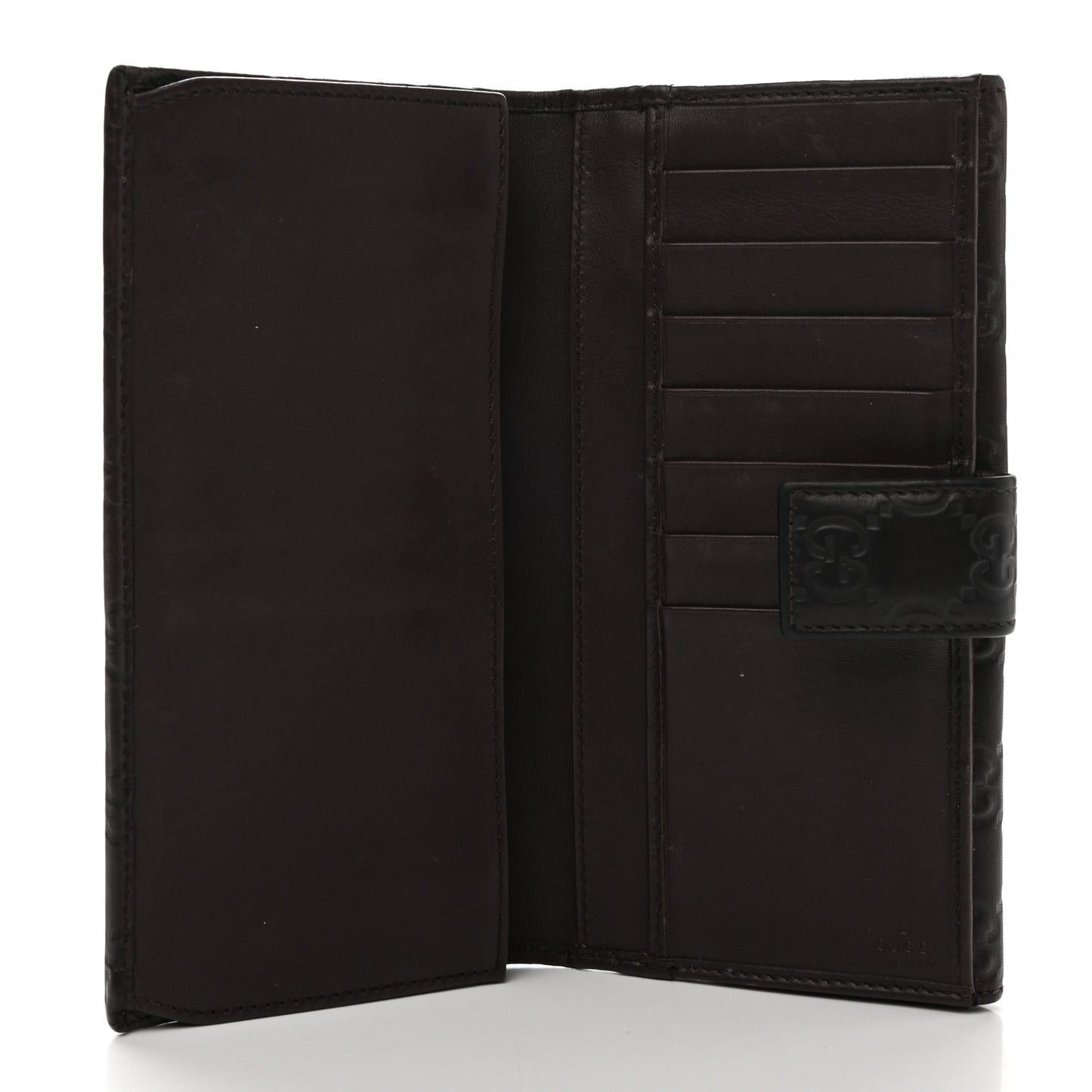 Guccissima Signature Dice Continental Wallet Chocolate