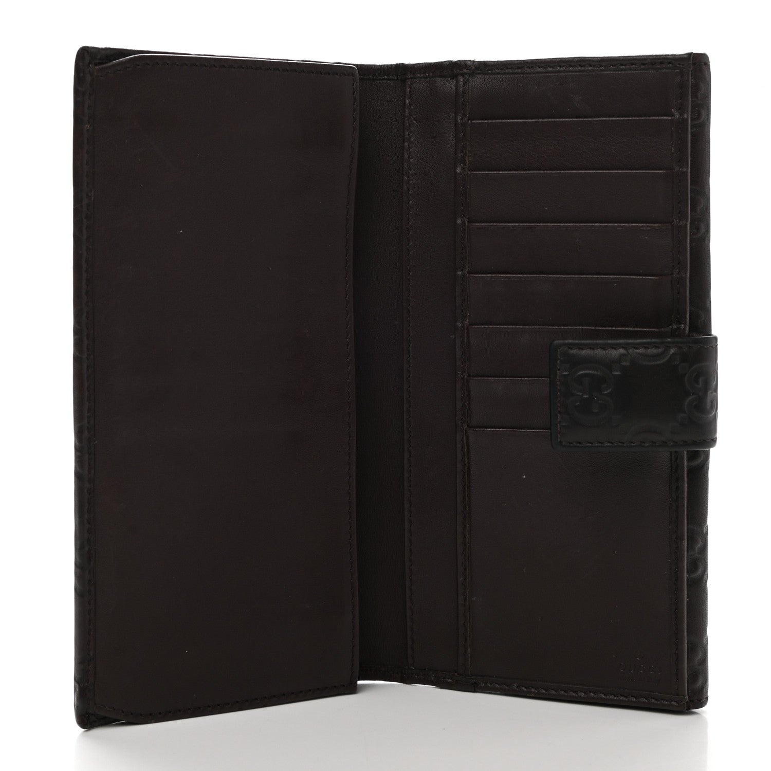 Gucci Guccissima Signature Dice Continental Wallet Chocolate 5 of 9