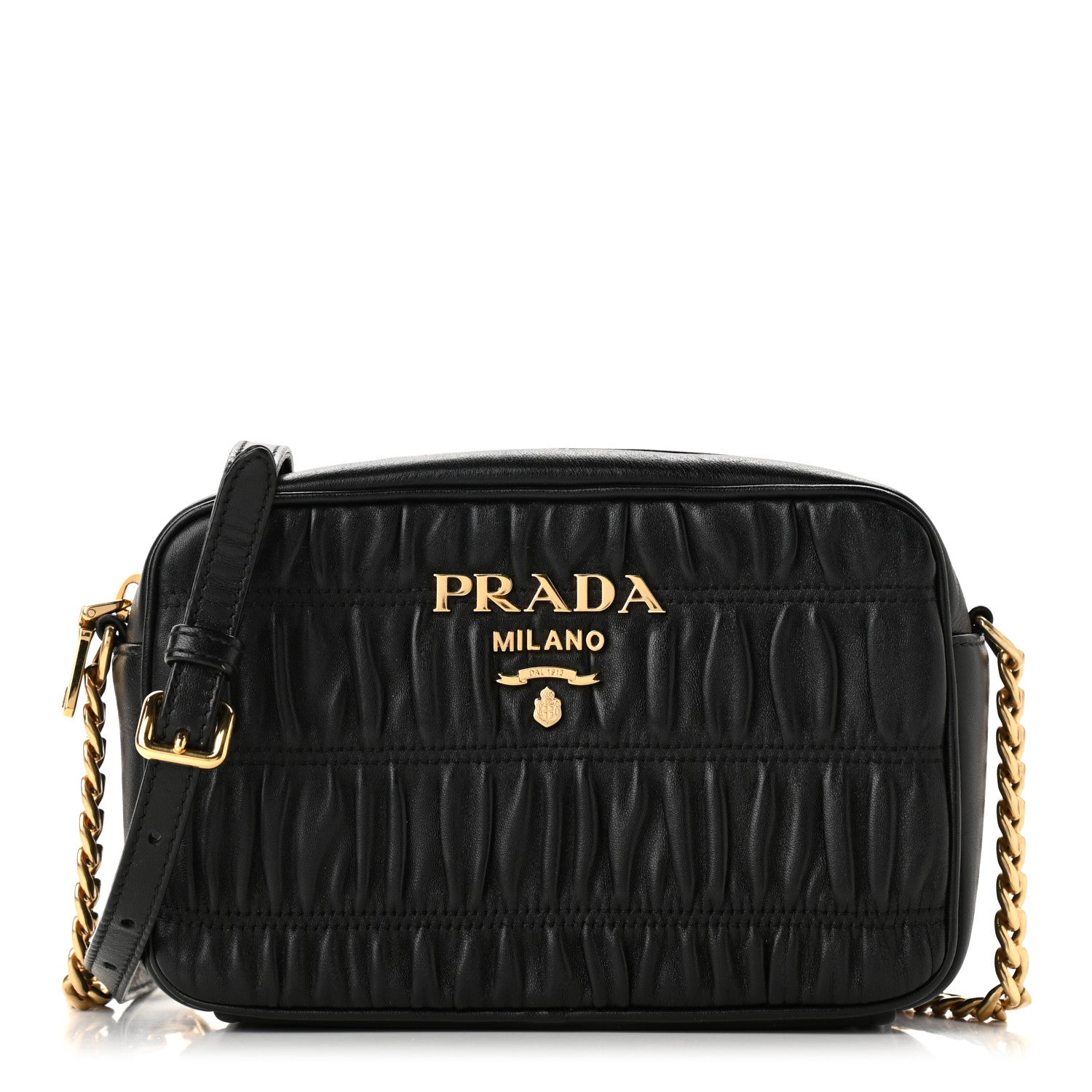 Prada Nappa Gaufre Camera Bag Black 1 of 11