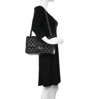 Chanel Caviar Quilted Jumbo Double Flap Black 2 of 11