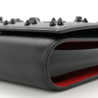 Christian Louboutin Calfskin Spikes Loubinthesky Paloma Clutch  Black 10 of 11