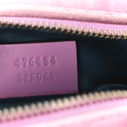 Gucci Velvet Matelasse Marquise Crystals GG Marmont Belt Bag 85 34 Malva 7 of 10