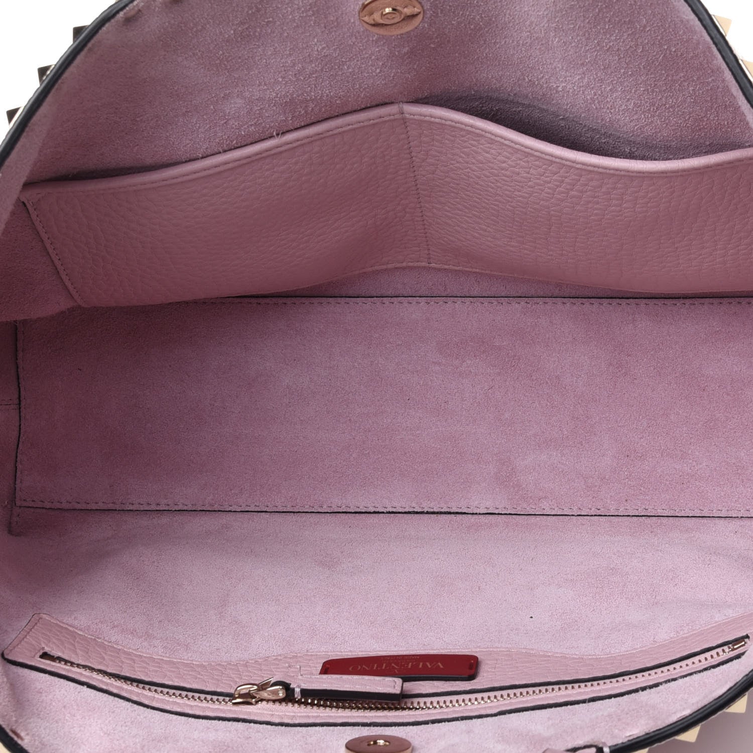 Valentino Garavani Grained Calfskin Small Rockstud Shoulder Tote Rose Quartz 4 of 4