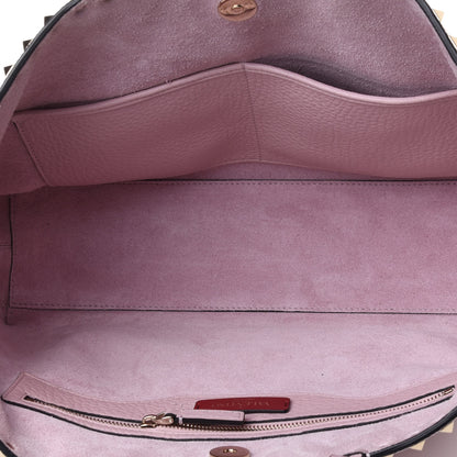 Valentino Garavani Grained Calfskin Small Rockstud Shoulder Tote Rose Quartz 4 of 4