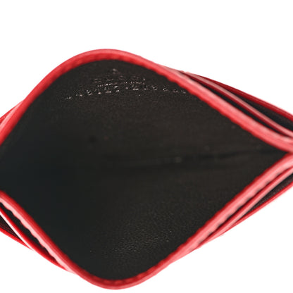Gucci Calfskin Matelasse GG Marmont Card Holder Hibiscus Red 4 of 5