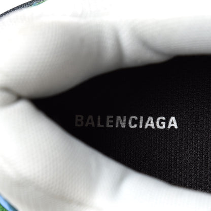 Balenciaga Fabric Mesh Nappa Mens Triple S Sneakers 44 Bleu White Vert Jaune 7 of 8