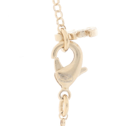 Chanel Resin Crystal CC Heart Necklace Pearly White Gold 3 of 3