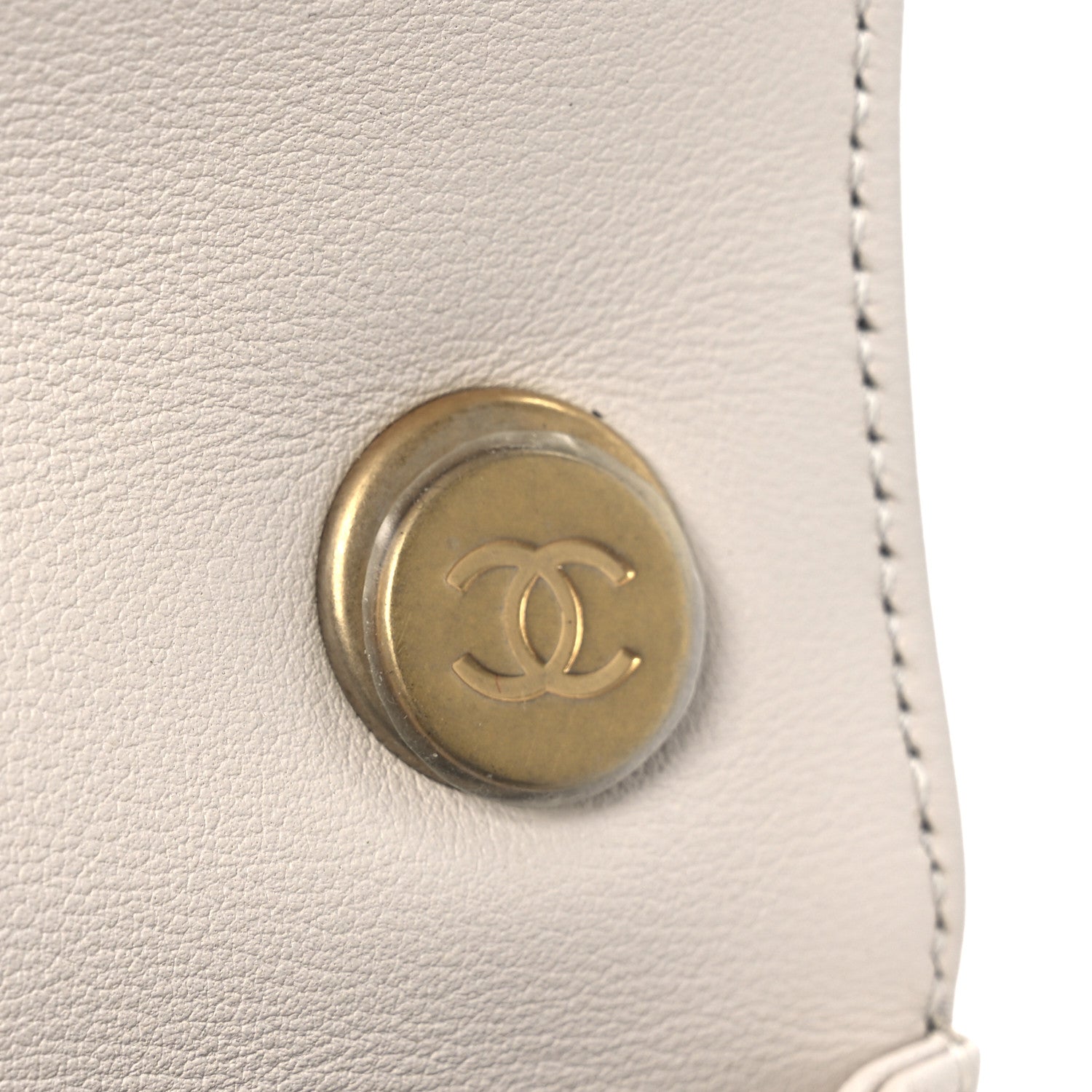 Chanel Calfskin Quilted Crystal Pearl Mini Flap Bag White 10 of 11
