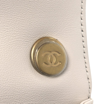 Chanel Calfskin Quilted Crystal Pearl Mini Flap Bag White 10 of 11