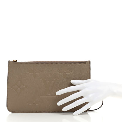 Louis Vuitton Empreinte Monogram Giant Neverfull MM Pochette Tourterelle 2 of 6