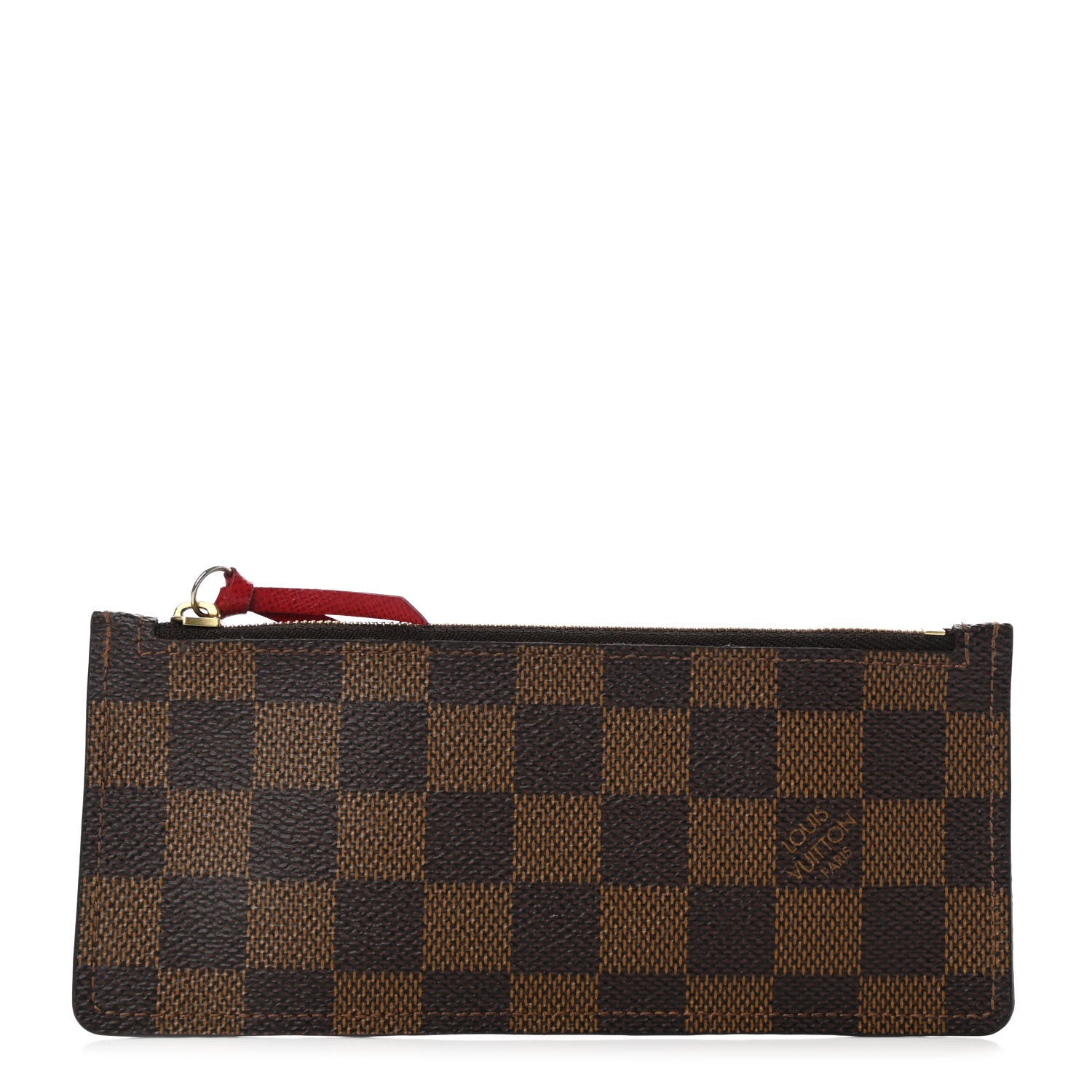 Louis Vuitton Damier Ebene Josephine Wallet Zippered Insert Red 1 of 6