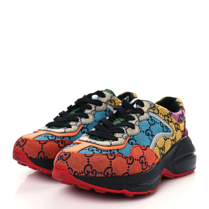 Gucci Monogram Multicolor GG Supreme Monogram Womens Rhyton Sneakers 36.5 Multicolor 3 of 8