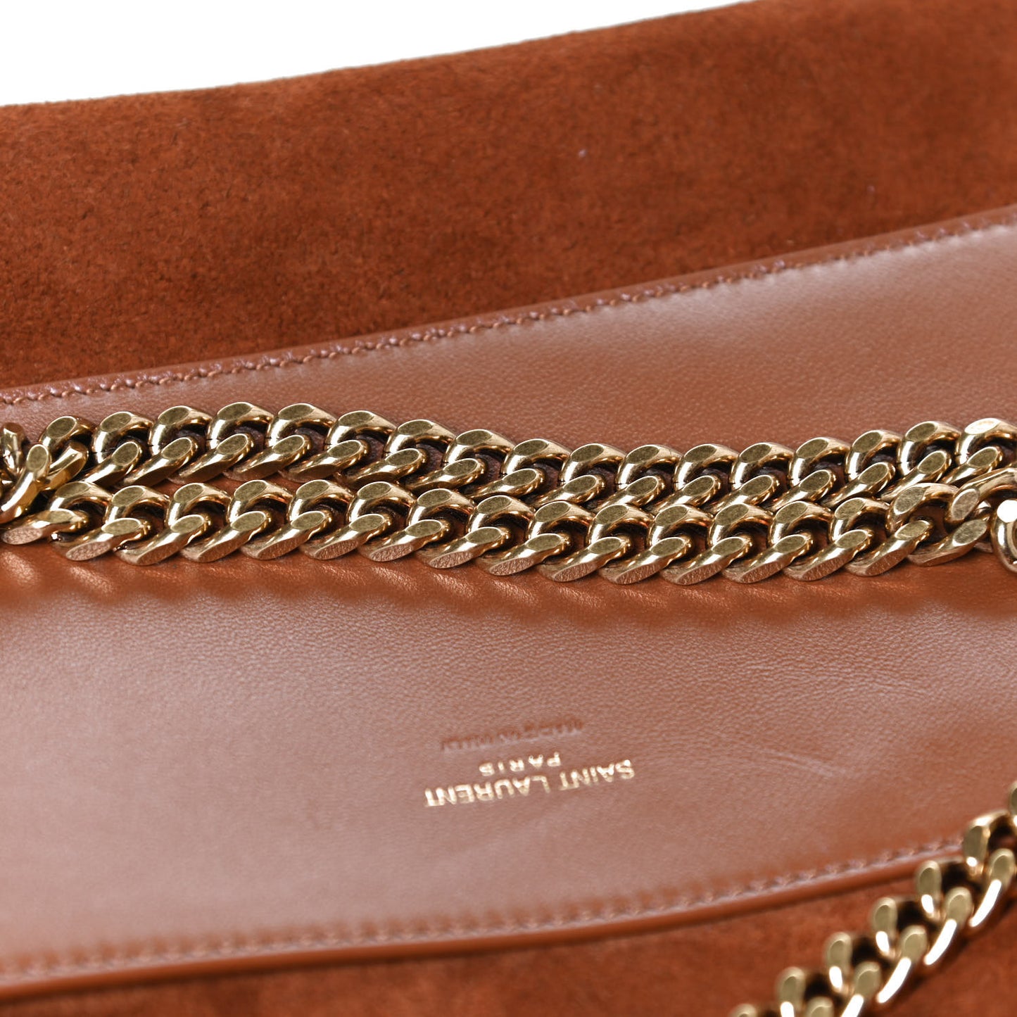 Calfskin Crocodile Embossed Suede Medium Reversible Monogram Kate Satchel Military Taupe
