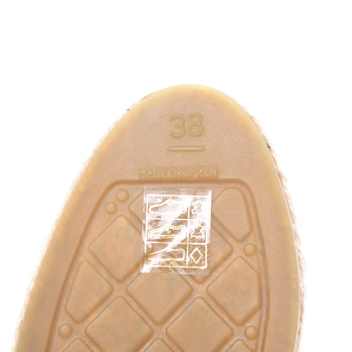 Lambskin CC Espadrilles 38 Beige Black