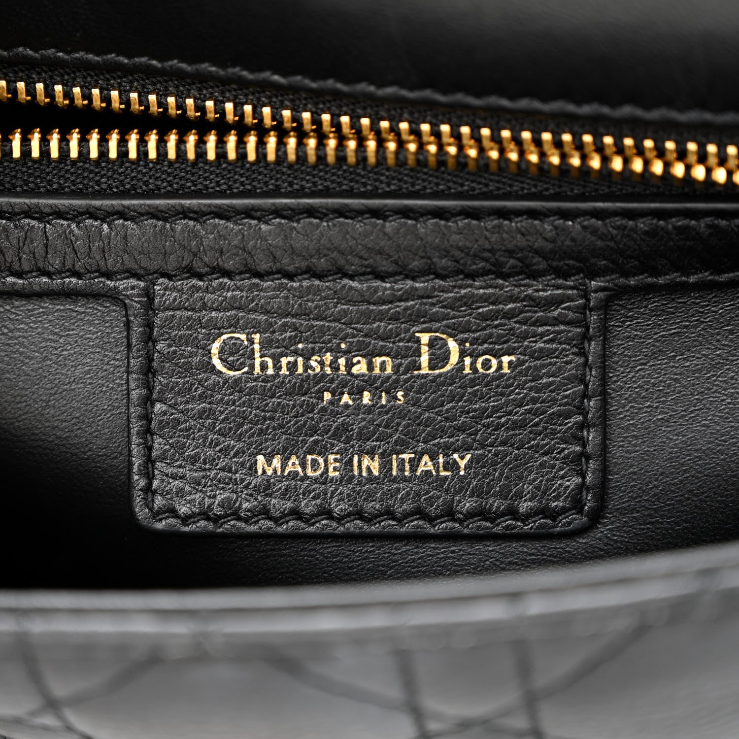 Christian Dior Calfskin Cannage Small Caro Bag Black 6 of 10