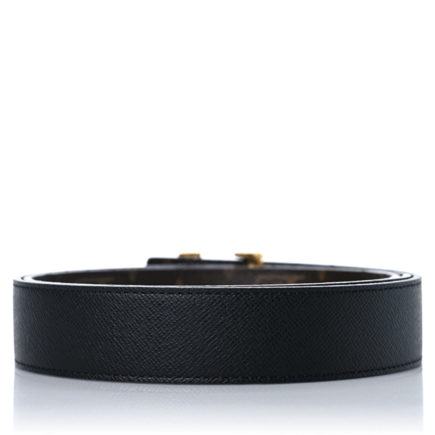 Calfskin Monogram 30mm LV Initiales Reversible Belt 90 36 Black