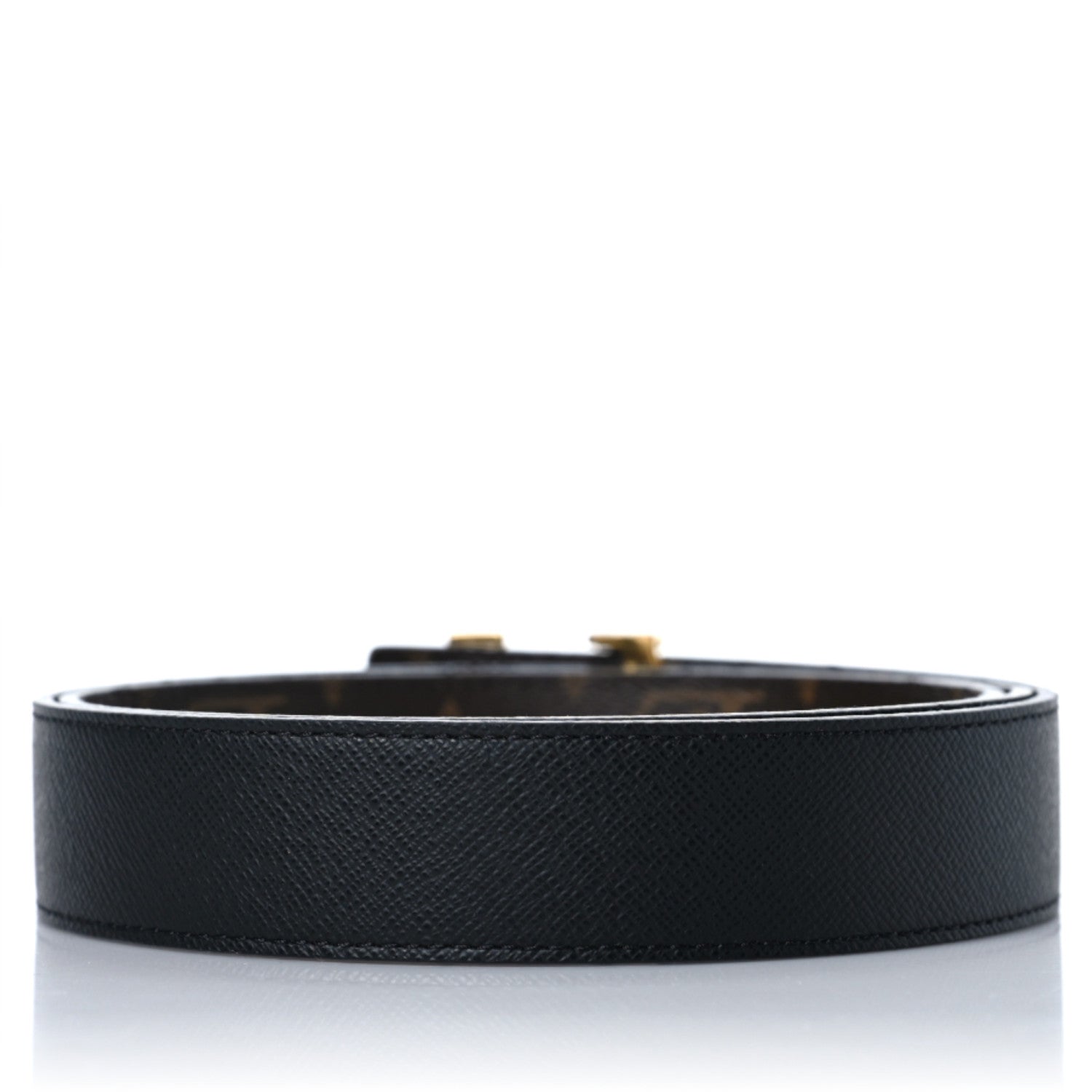 Louis Vuitton Calfskin Monogram 30mm LV Initiales Reversible Belt 90 36 Black 2 of 6