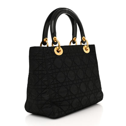Christian Dior Nylon Cannage Medium Lady Dior Black 3 of 15