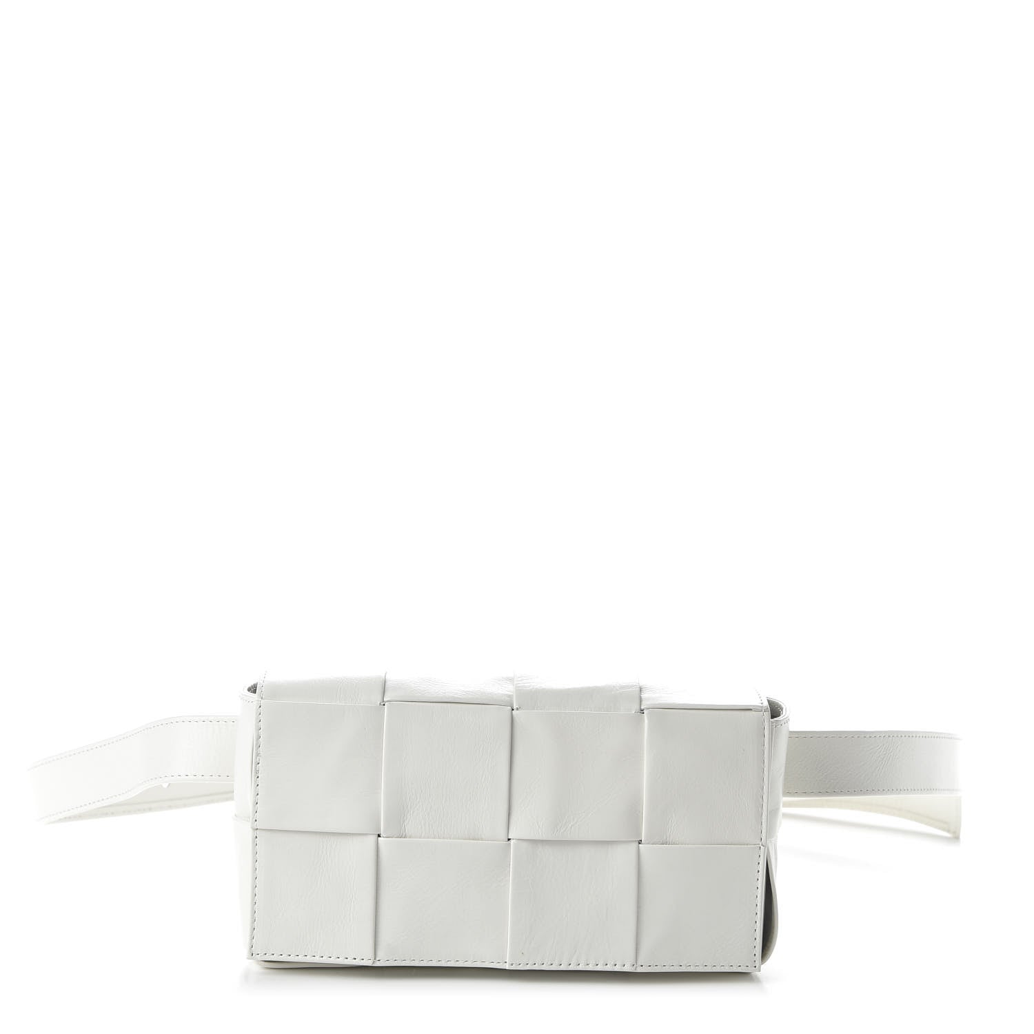 Bottega Veneta Paper Calfskin Intrecciato Cassette Belt Bag White 1 of 9