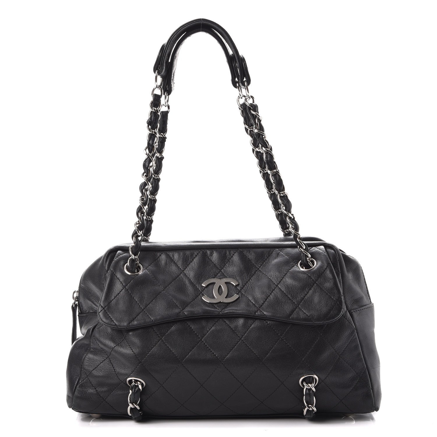 Chanel Lambskin Quilted Small Camera Case Black 1 of 14
