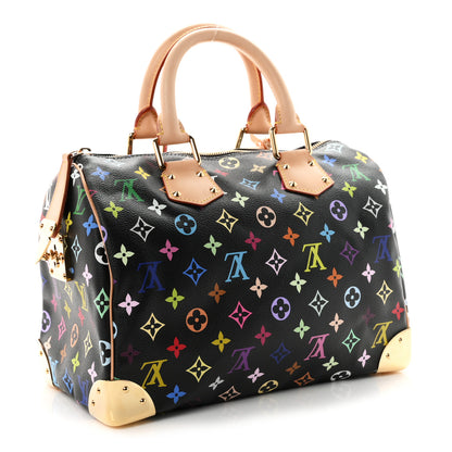 Louis Vuitton Monogram Multicolor Speedy 30 Black 3 of 9