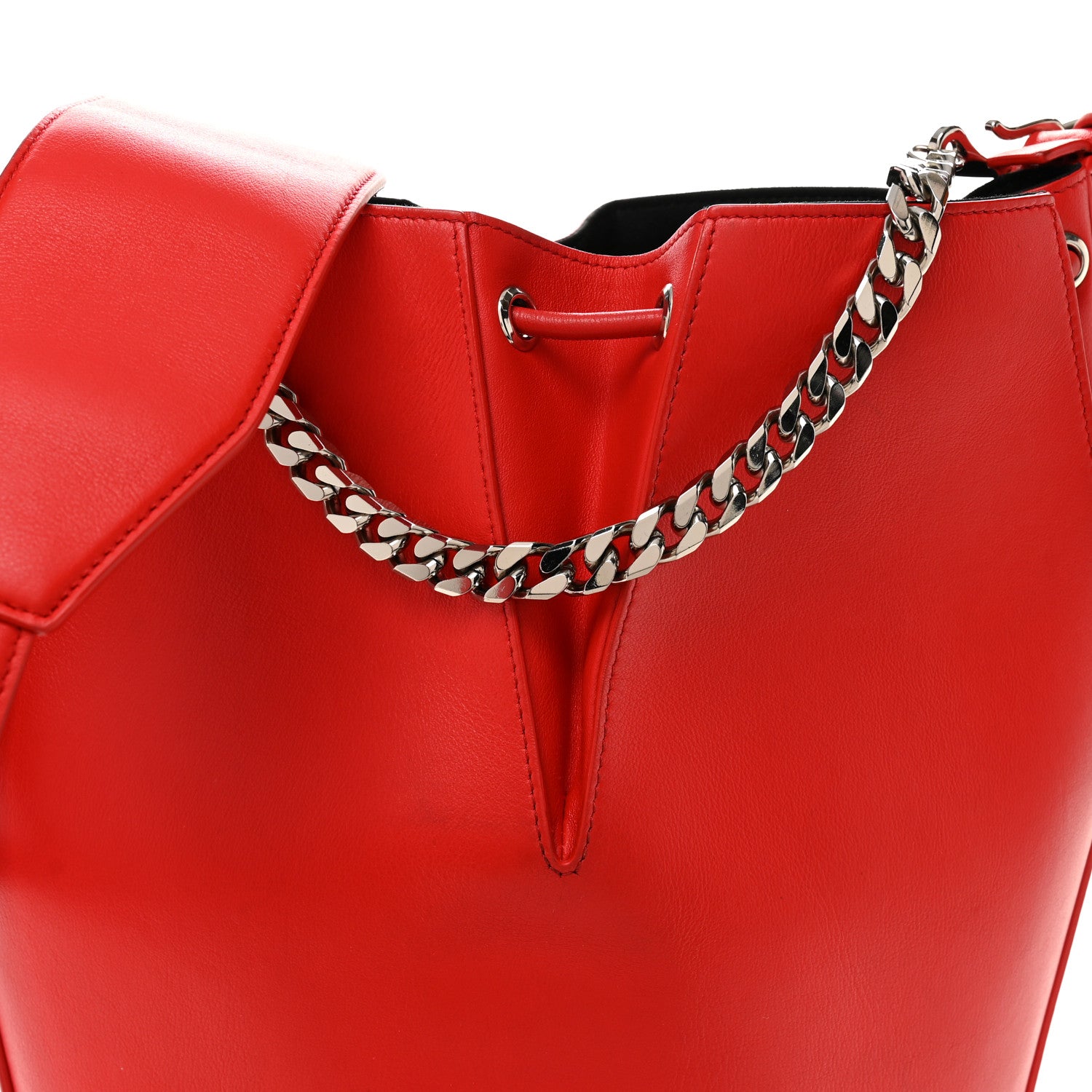 Alexander McQueen Calfskin The Bucket Bag Red 7 of 9