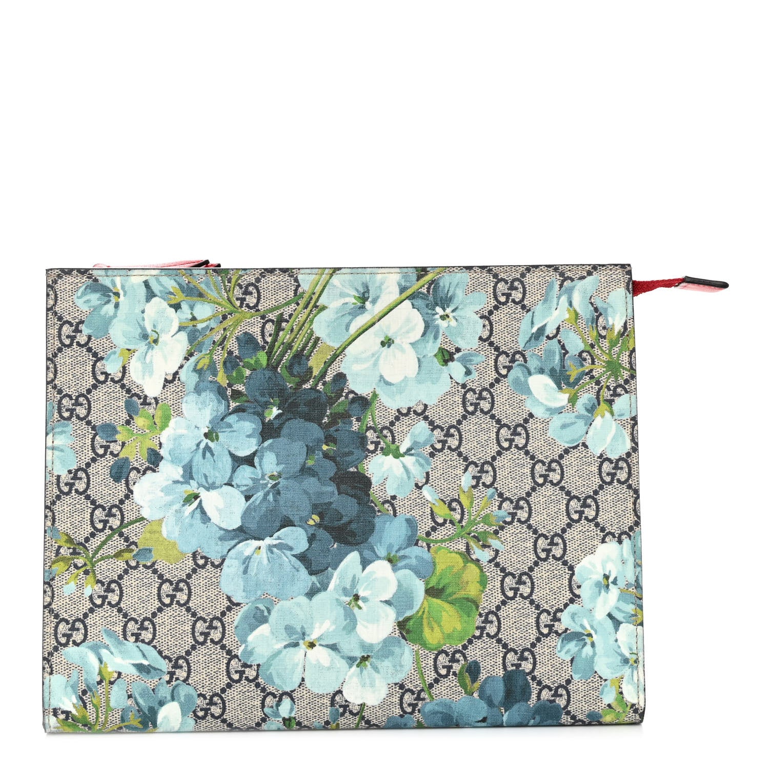 Gucci GG Supreme Monogram Blooms Large Cosmetic Case Beige Multicolor Blue Navy 1 of 10