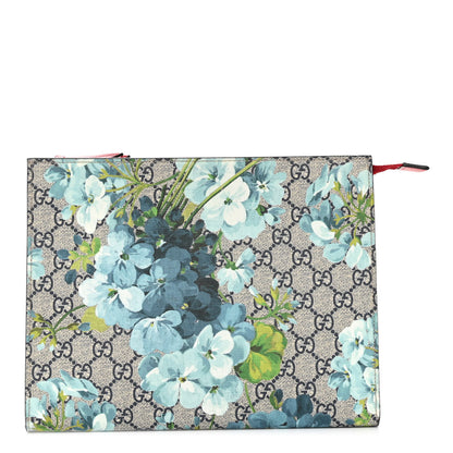 Gucci GG Supreme Monogram Blooms Large Cosmetic Case Beige Multicolor Blue Navy 1 of 10