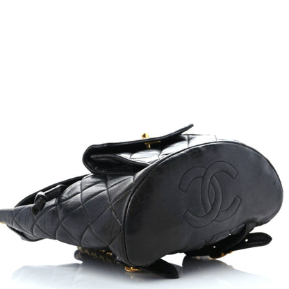 Chanel Lambskin Quilted Backpack Black 3 of 24