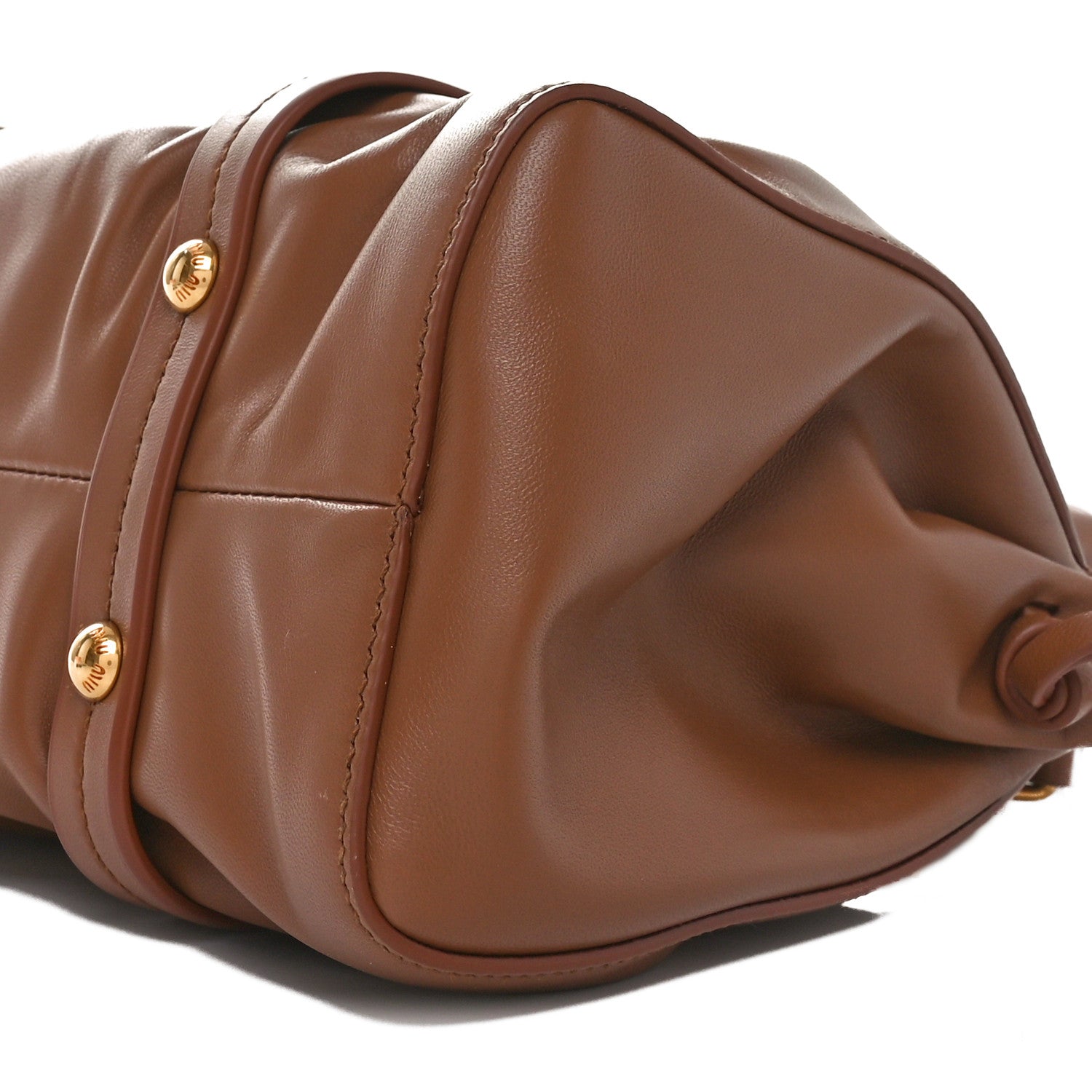 Miu Miu Nappa Joie Shoulder Bag Cognac 9 of 9