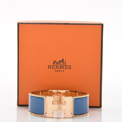 Hermes Enamel Wide Clic Clac H Bracelet PM Bleu Turquin 5 of 5
