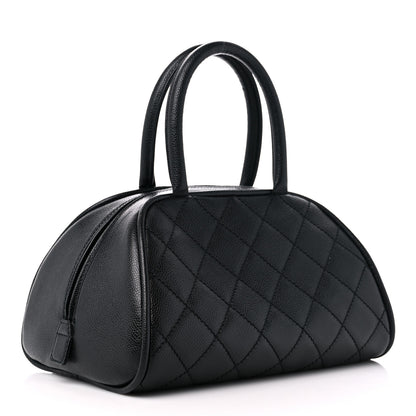 Chanel Caviar Quilted Small Bowler Black 3 of 9