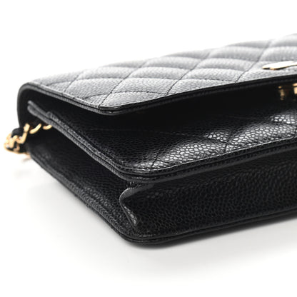 Chanel Caviar Quilted Wallet On Chain WOC Black 9 of 10