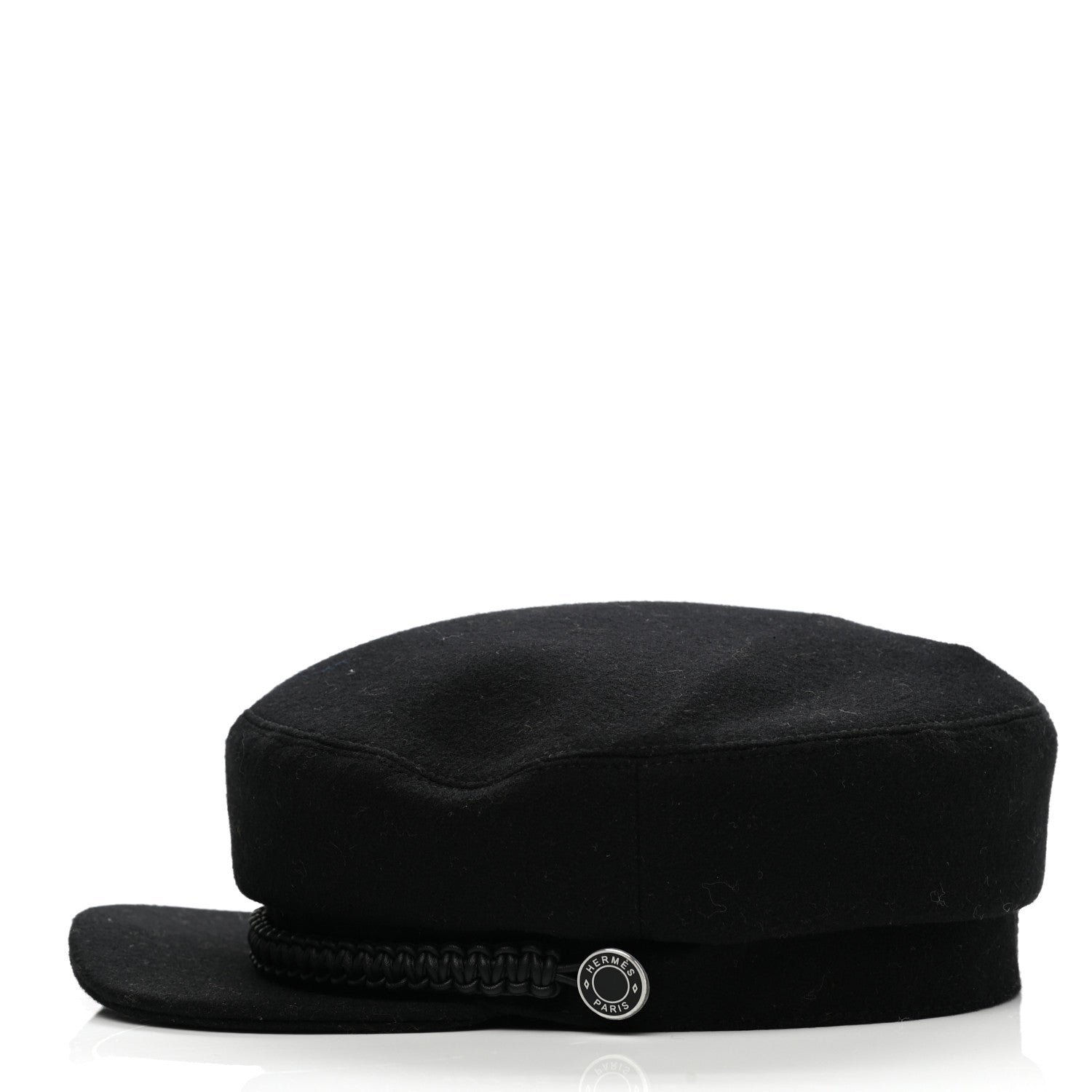 Hermes Cashmere Swift Womens Deauville Cap 57 Black 4 of 8